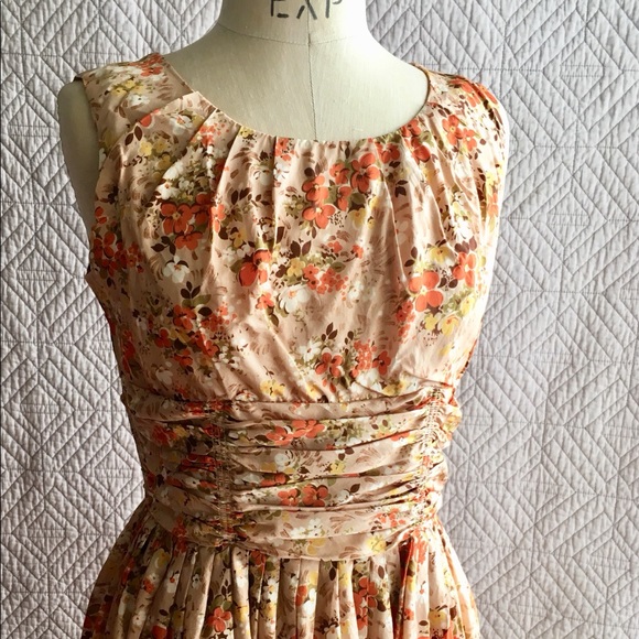 Vintage Dresses & Skirts - Vintage floral party bridesmaid dress size 6/8